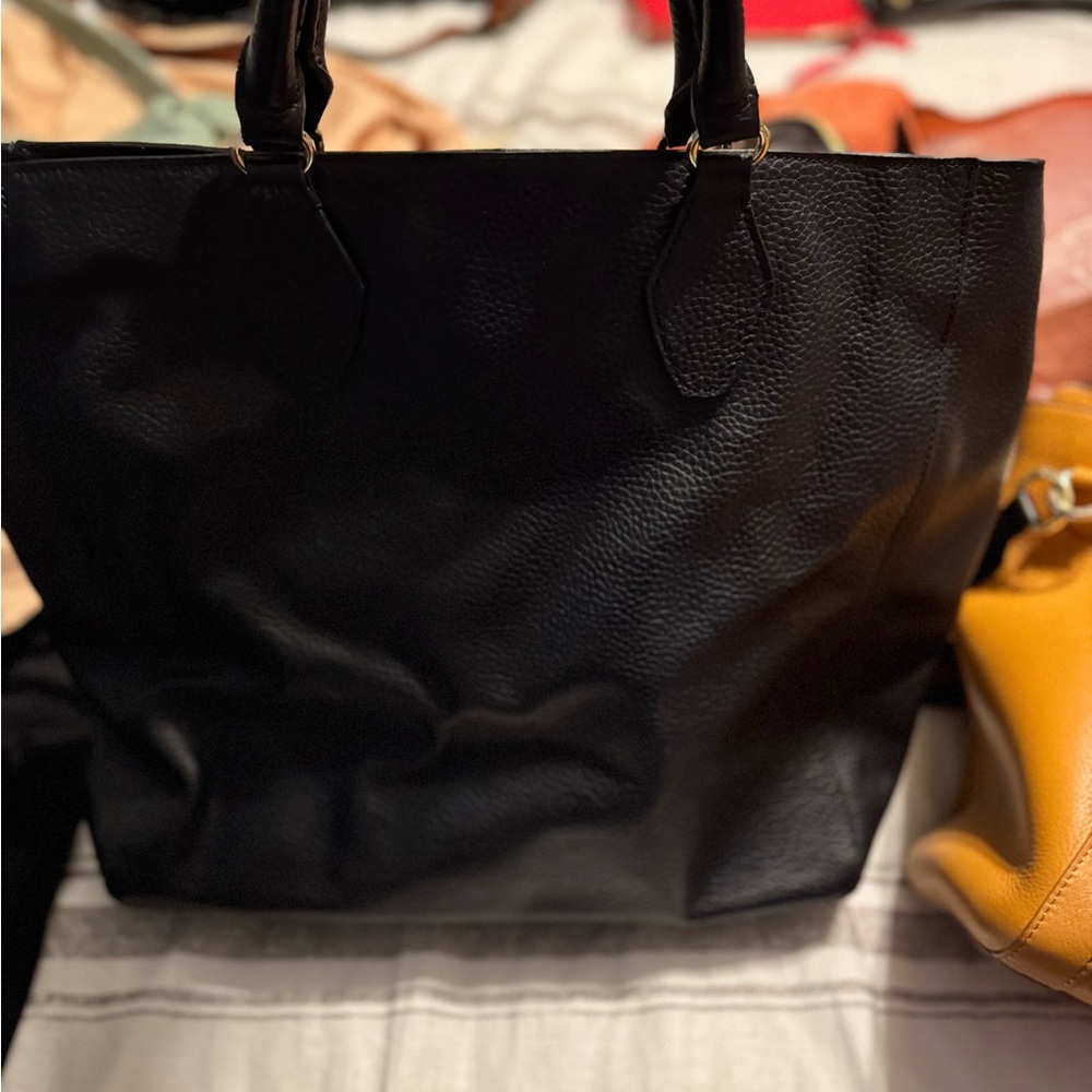 ANTONIO MELANI Black Leather Tote